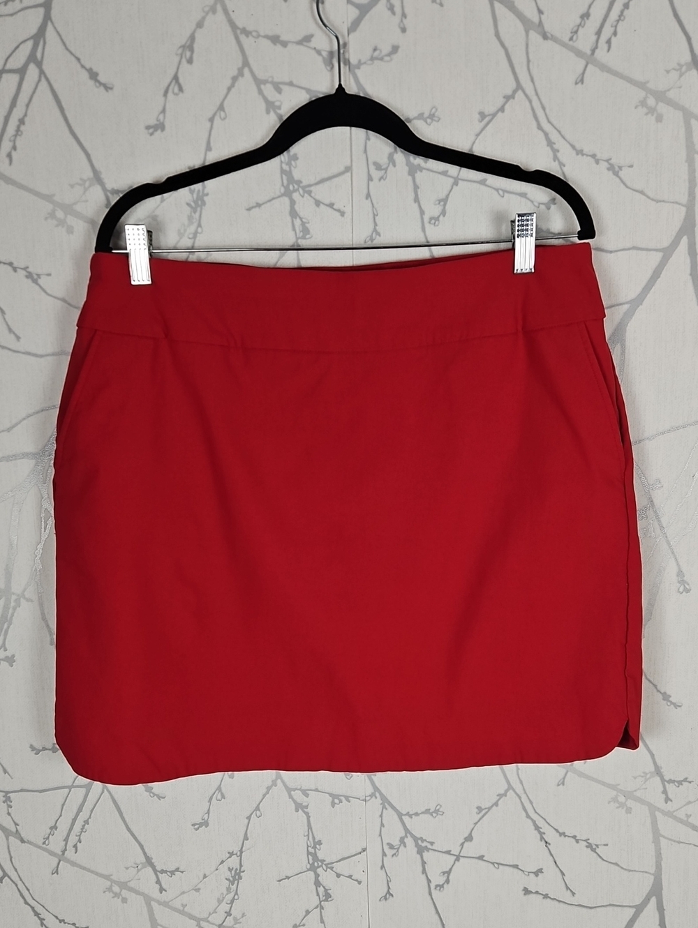 SC & Co Red Ponte Stretch Pencil Skort